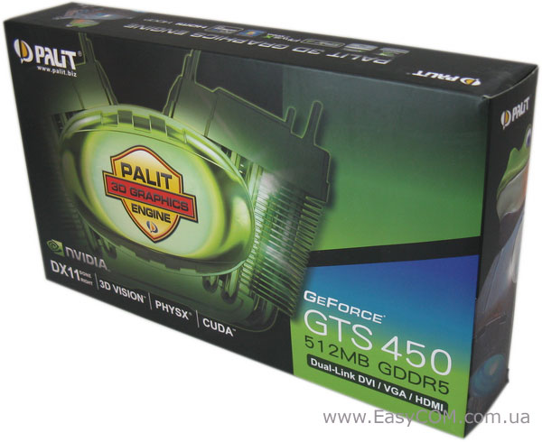 Palit GeForce GTS 450 с 512 МБ GDDR5