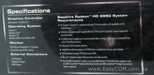 Sapphire Radeon HD 6950 DiRT 3 Edition