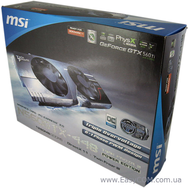 MSI GeForce GTX 560 Ti 448 Cores Twin Frozr III Power Edition/OC