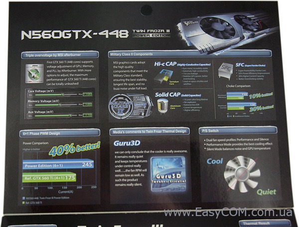 MSI GeForce GTX 560 Ti 448 Cores Twin Frozr III Power Edition/OC