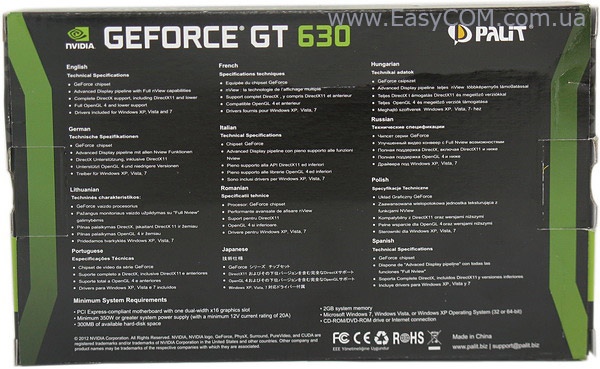 Palit GeForce GT 630 1 ГБ DDR3
