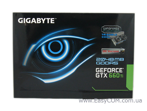GIGABYTE GV-N66TOC-2GD: GeForce GTX 660 Ti box (front)
