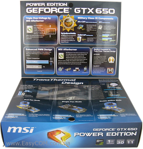 MSI GeForce GTX 650 Power Edition box