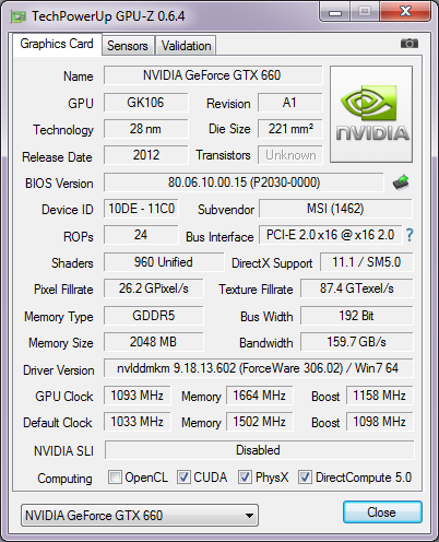 MSI GeForce GTX 660 2 ГБ GDDR5 Twin Frozr III OC