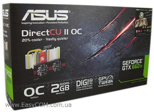 ASUS GTX660Ti-DC2OG-2GD5 box