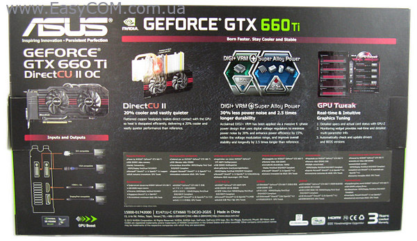 ASUS GTX660Ti-DC2OG-2GD5 box