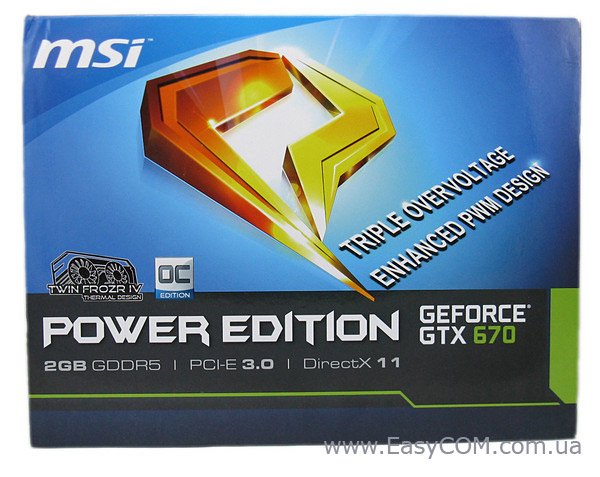 MSI GeForce GTX 670 POWER EDITION/OC box