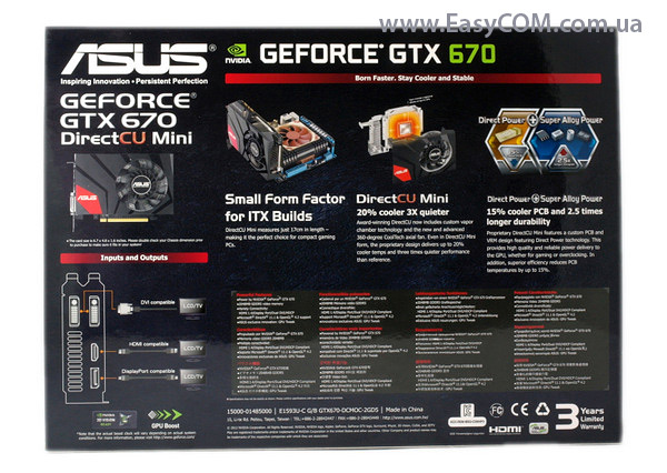 ASUS GeForce GTX 670 DirectCU Mini OC