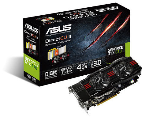 ASUS GTX 670 DirectCU II 4 GB GDDR5