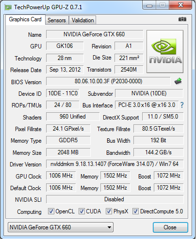 KFA2 GeForce GTX 660 EX OC