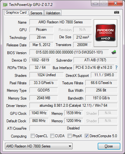 HIS Radeon HD 7850 iPower IceQ X2