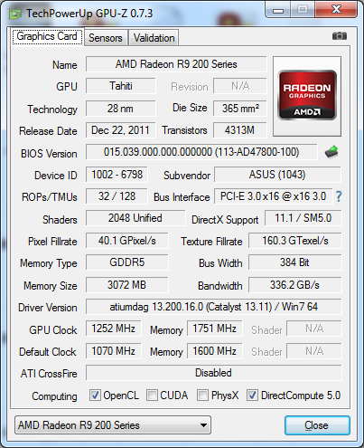 ASUS R9280X-DC2T-3GD5