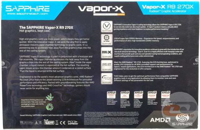 SAPPHIRE VAPOR-X R9 270X 2GB GDDR5 OC WITH BOOST