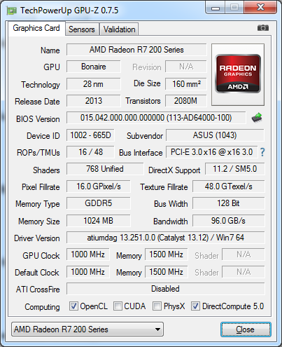 ASUS R7260-1GD5