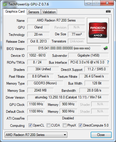 GIGABYTE GV-R725OC-2GI