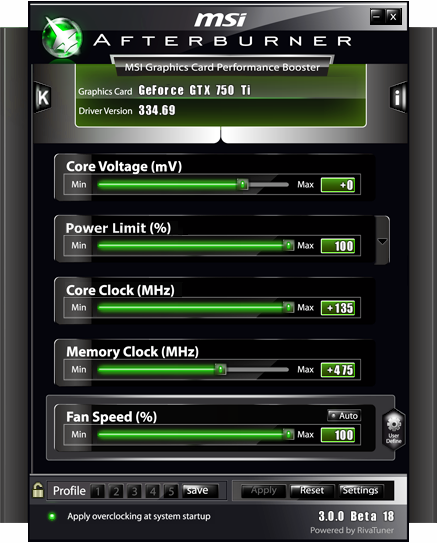 MSI GeForce GTX 750 Ti TWIN FROZR GAMING (N750Ti TF 2GD5/ОС)