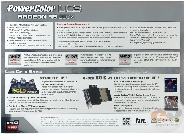 PowerColor LCS R9 290X 4GB GDDR5 OC (PowerColor AXR9 290X 4GBD5-WMDH/OC)