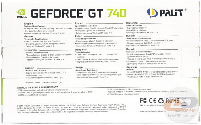 Palit GeForce GT 740 2048MB GDDR5 (NE5T74001341-1073F)
