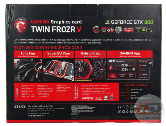 MSI GeForce GTX 980 GAMING 4G