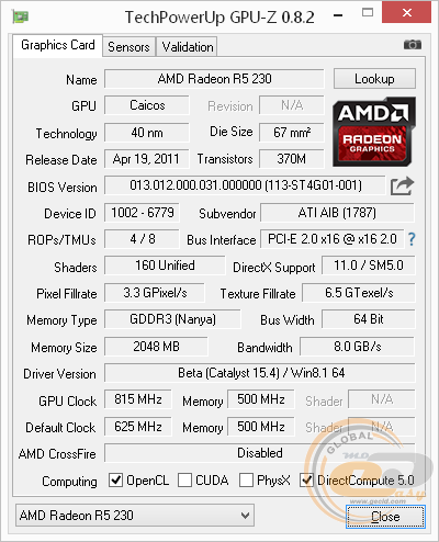 HIS R5 230 Silence 2GB DDR3 PCI-E DLDVI-D/HDMI/VGA (H230H2G)