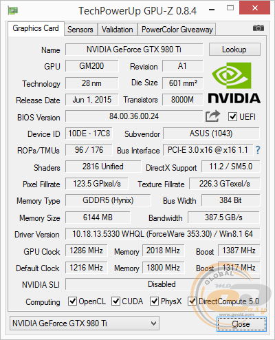 ASUS STRIX GTX 980 Ti (STRIX-GTX980TI-DC3OC-6GD5-GAMING)