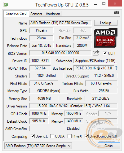 SAPPHIRE NITRO R7 370 4G D5