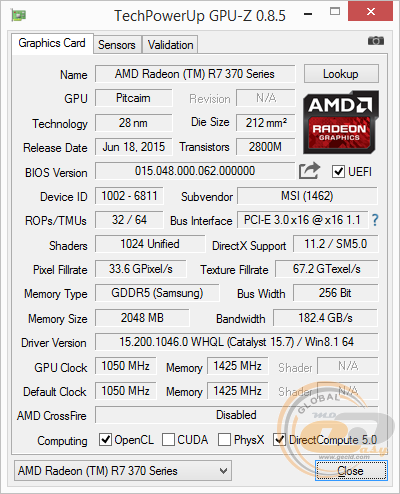 MSI Radeon R7 370 GAMING 2G