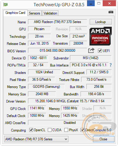 MSI Radeon R7 370 GAMING 2G