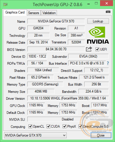 EVGA GeForce GTX 970 SC GAMING ACX 2.0