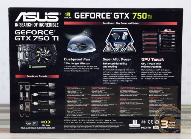 ASUS GeForce GTX 750 Ti (GTX750TI-PH-2GD5)