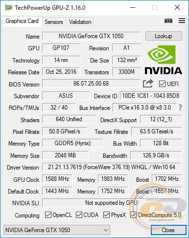 ASUS ROG STRIX GeForce GTX 1050 GAMING OC (ROG STRIX-GTX1050-O2G-GAMING)
