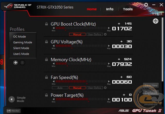 ASUS ROG STRIX GeForce GTX 1050 GAMING OC (ROG STRIX-GTX1050-O2G-GAMING)