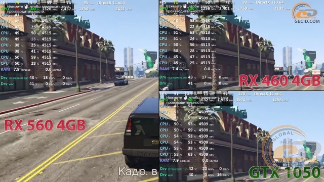 Radeon rx 560 vs rx 460 vs geforce gtx 1050