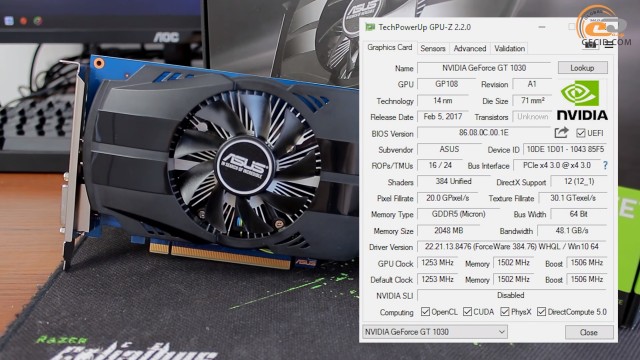 GeForce GT 1030 vs Radeon RX 550
