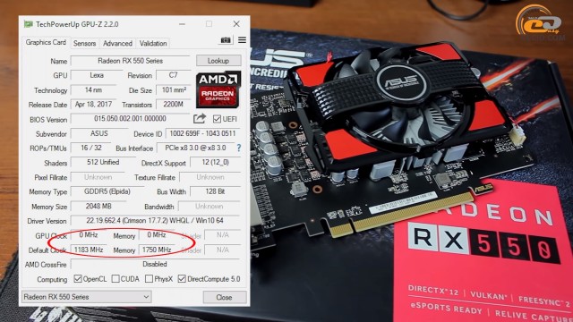 GeForce GT 1030 vs Radeon RX 550