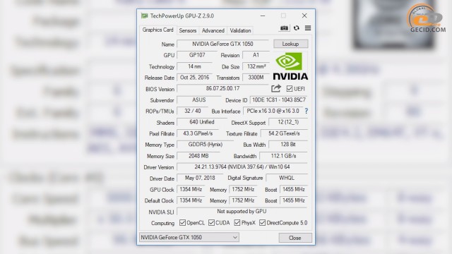 NVIDIA GeForce GTX 1050