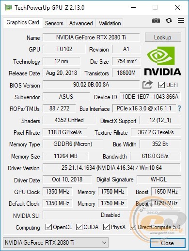 ASUS ROG Strix GeForce RTX 2080 Ti OC edition