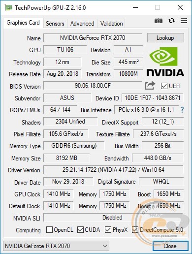 ASUS ROG STRIX GeForce RTX 2070 Advanced edition