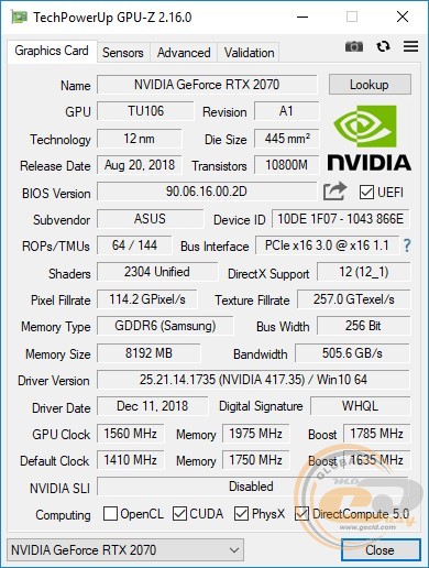 ASUS Dual GeForce RTX 2070 Advanced edition (DUAL-RTX2070-A8G)