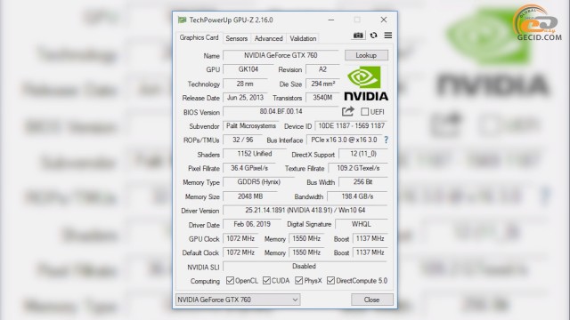 NVIDIA GeForce GTX 760
