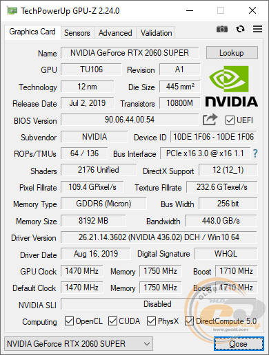 Palit GeForce RTX 2060 SUPER GP OC