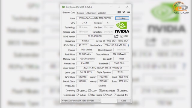 NVIDIA GeForce GTX 1660 SUPER