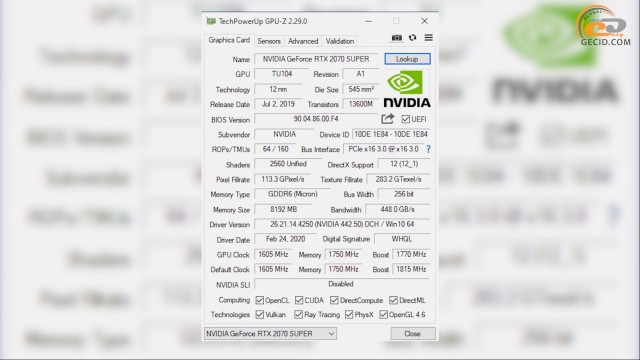 GeForce RTX 2070 SUPER