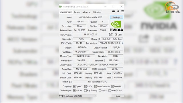 GeForce GTX 1050