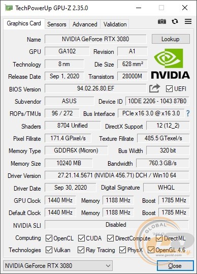 ASUS TUF-RTX3080-O10G-GAMING