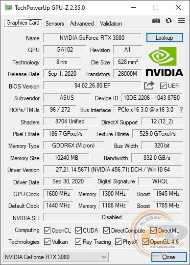 ASUS TUF-RTX3080-O10G-GAMING