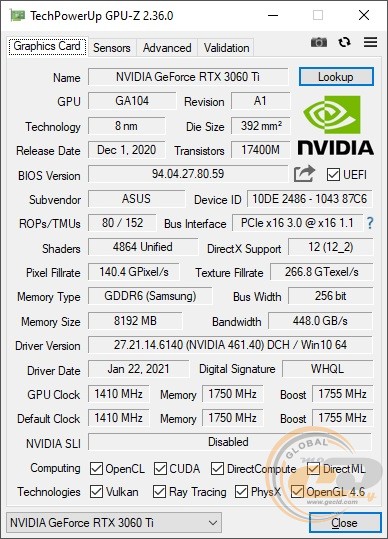 ASUS TUF Gaming GeForce RTX 3060 Ti OC Edition