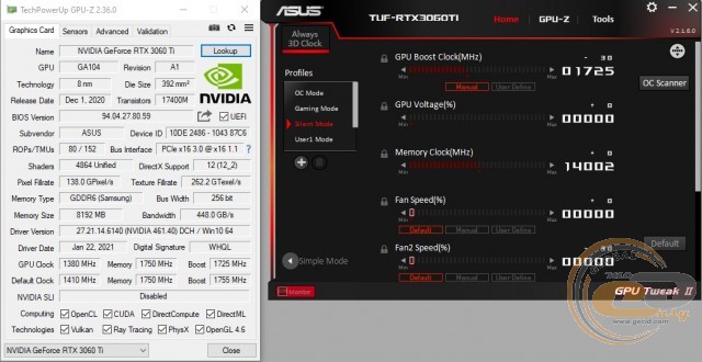 ASUS TUF Gaming GeForce RTX 3060 Ti OC Edition