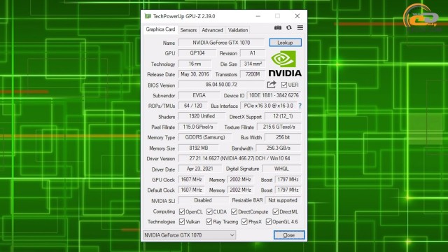 NVIDIA GeForce GTX 1070