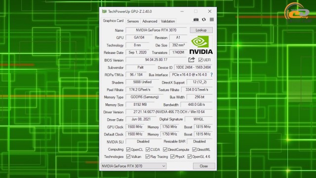 NVIDIA GeForce RTX 3070 Ti